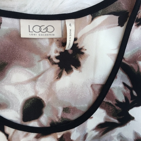 LOGO Lori Goldstein Crepe Tunic Floral Tank - Picture 3 of 5