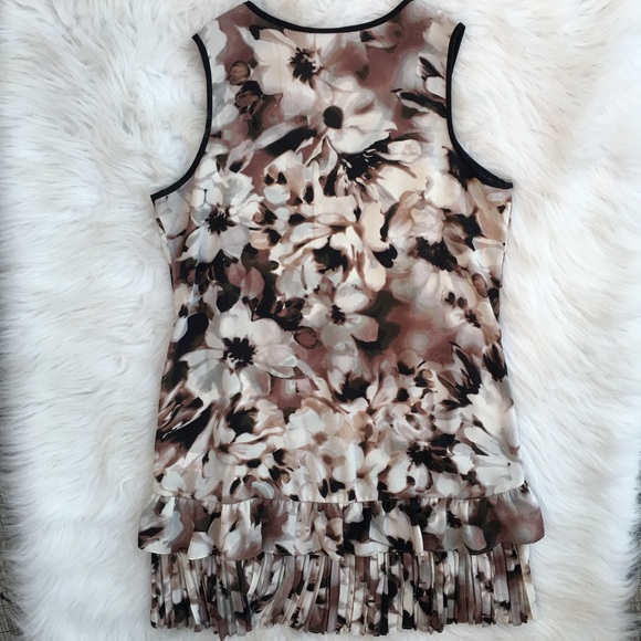 LOGO Lori Goldstein Crepe Tunic Floral Tank - Picture 5 of 5