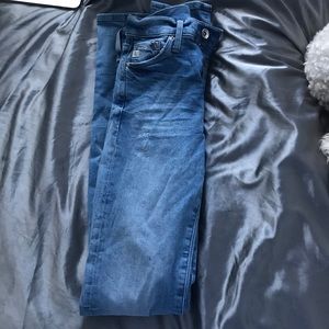 High rise shaping denim pants
