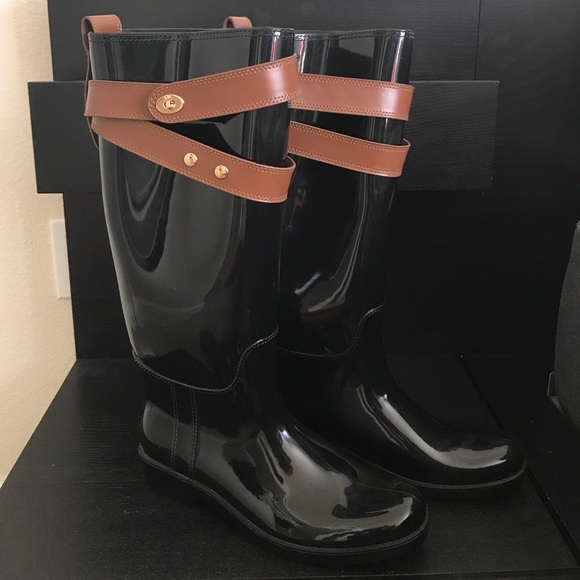 coach talia rain boots