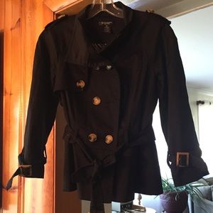 Worn once peplum trench jacket