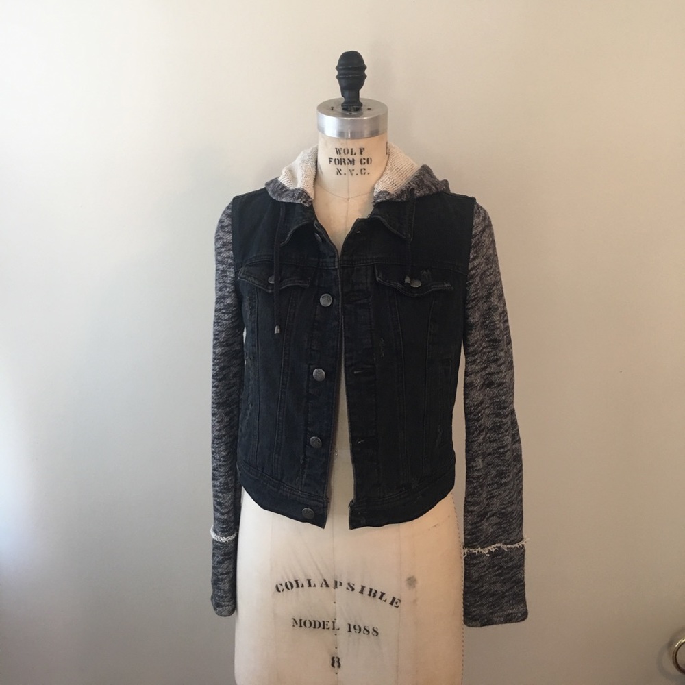 Free People Black denim jacket