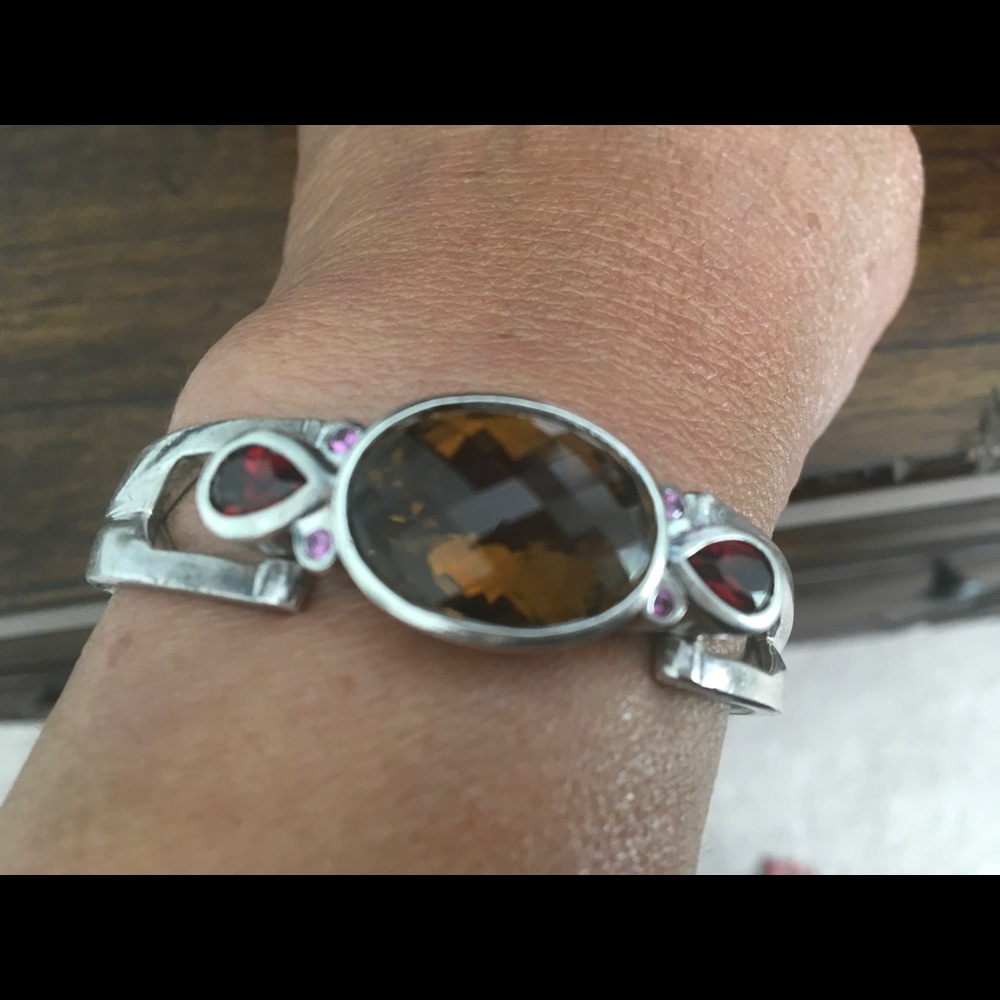 Chatelaine With Ruby, Garnet Gemstone Bracelet. - image 6