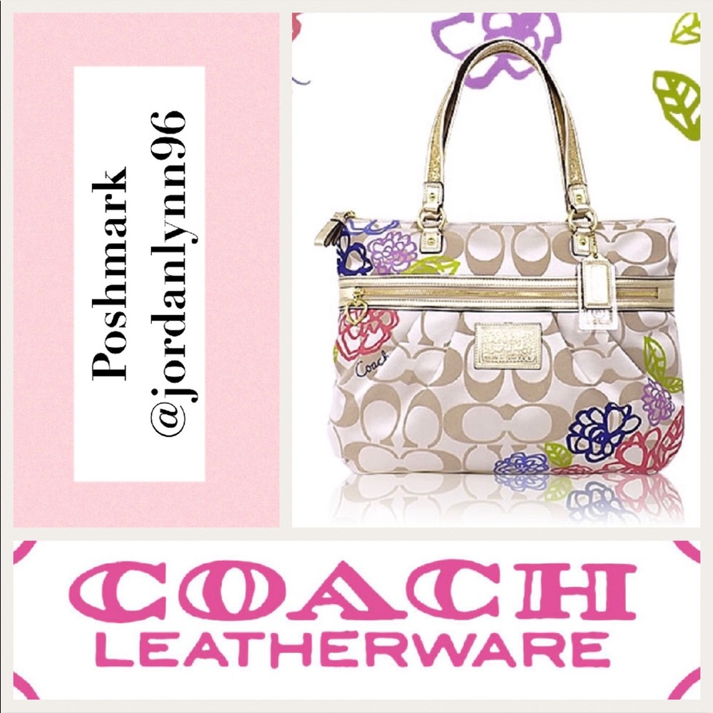 COACH NWOT Poppy Signature Daisy Appliqué Purse!