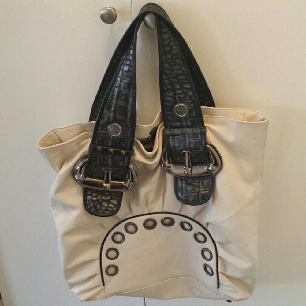 Beautiful large PURSE lined w/silk leopard lining