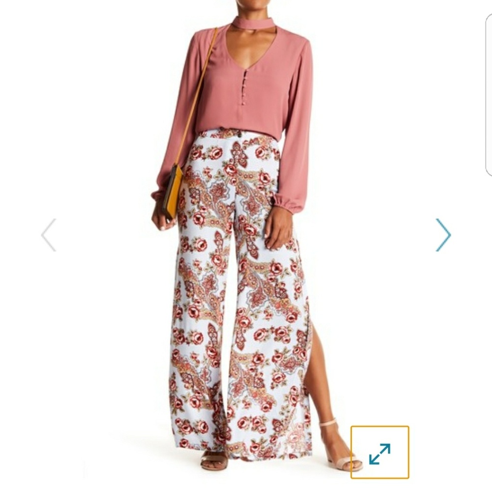WAYF floral split pants