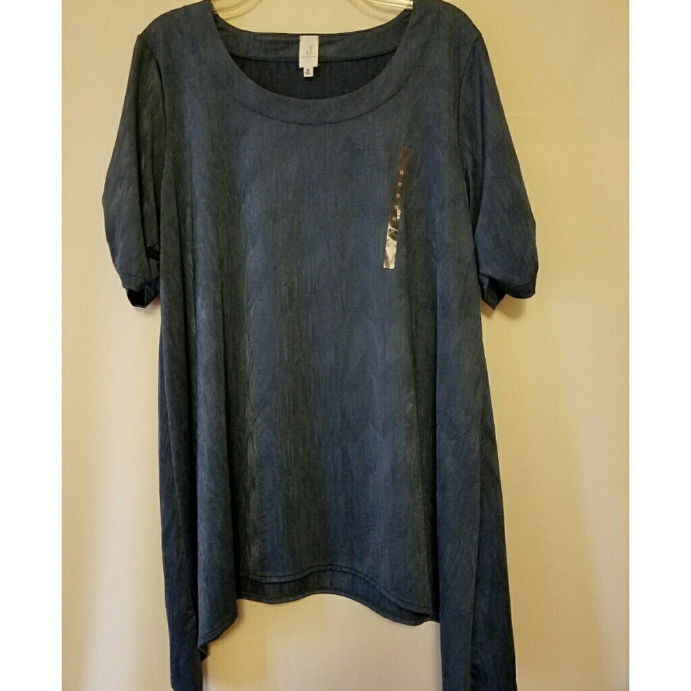 NWT JONES NEW YORK BLUE SHIMMER TUNIC DRESS
