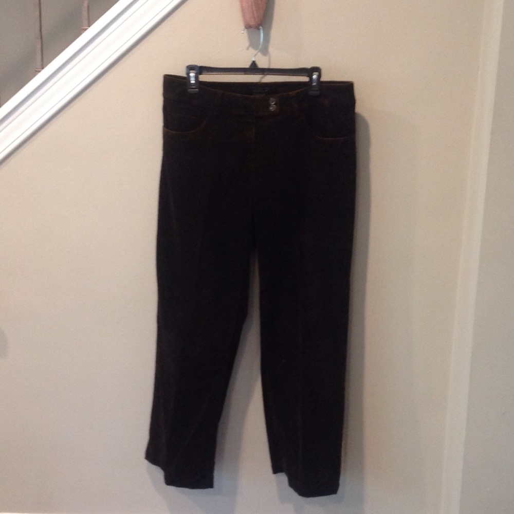 Brown corduroy pants.
