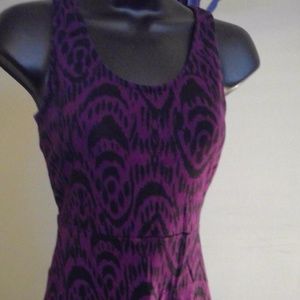 Black and Purple Skater Dress