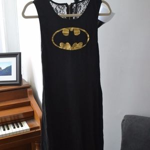 Lace Back Batman skater tank Dress Halloween