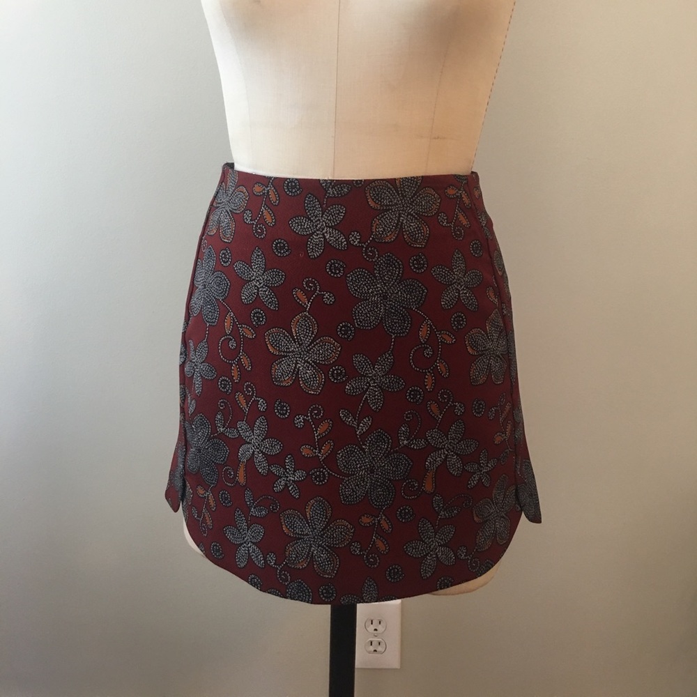 High waisted mini skirt