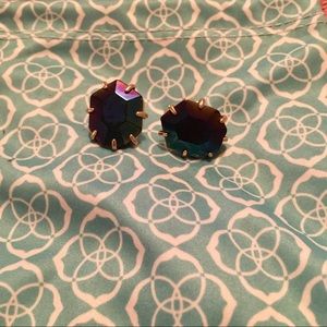 Kendra Scott Morgan black iridescent earrings