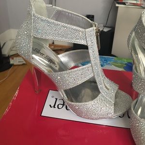 Silver Sparkly Heels