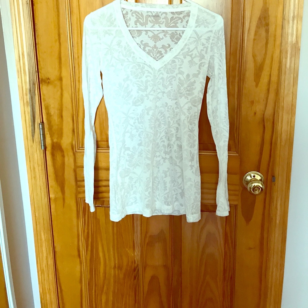 Express v-neck burn out long sleeve.