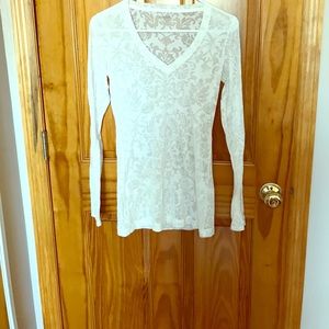 Express v-neck burn out long sleeve.