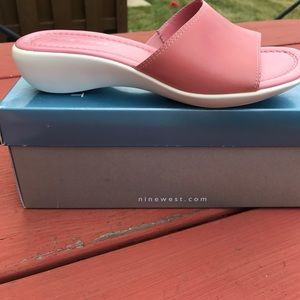 Nine West Blush Pink & White Sandals.  brand New!!