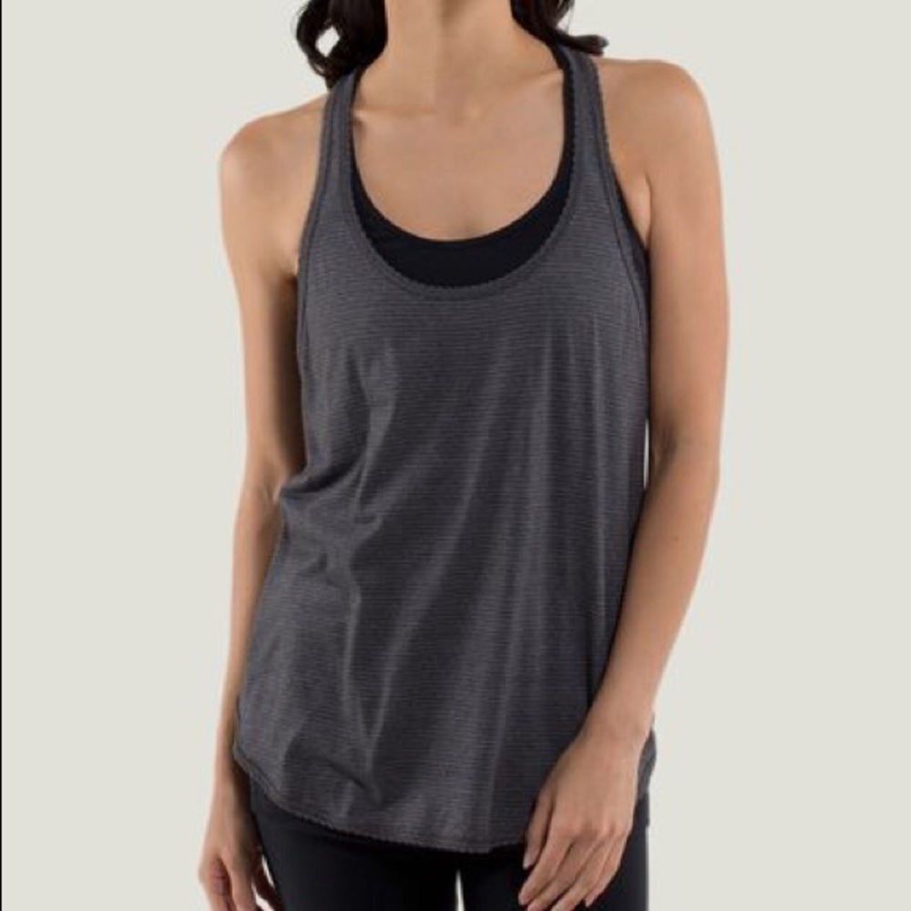 Lululemon 105F singlet in Heathered Black