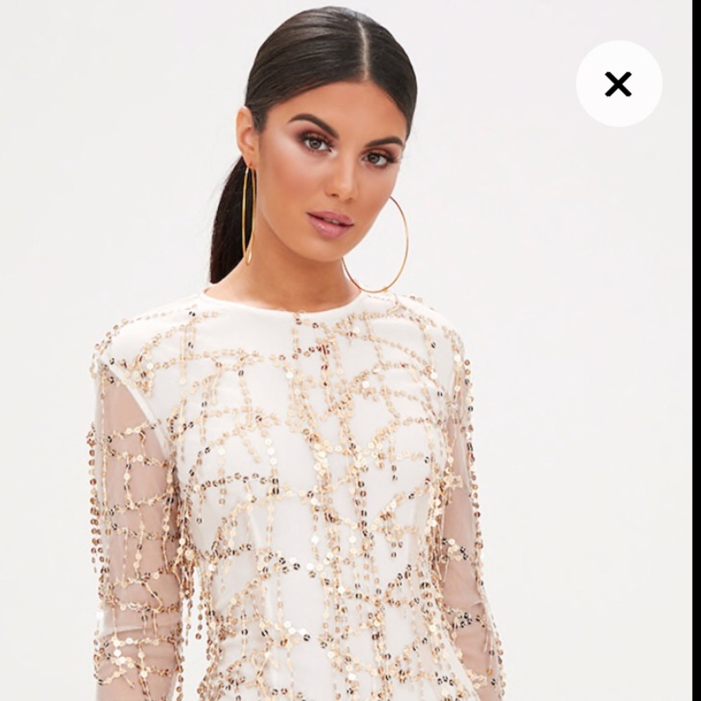 Freyana rose gold sequin dress