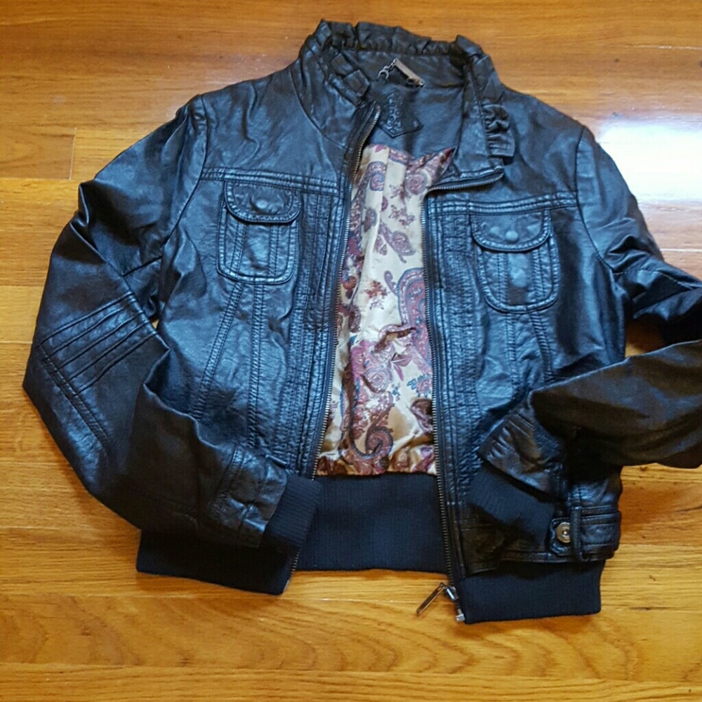 P leather jacket