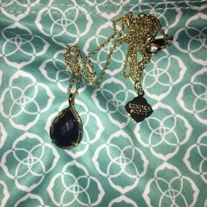 Kendra Scott Kiri black iridescent necklace