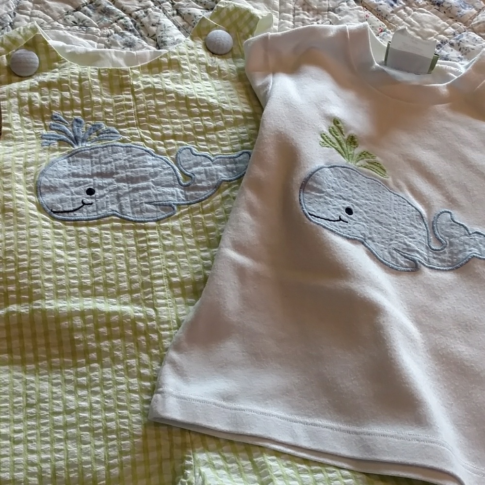 Stellybelly shortall with matching shirt.