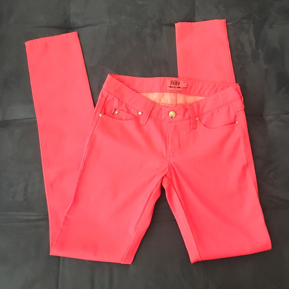 TRIPP NYC Hot Pink Skinny Pants 1