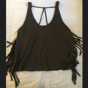 Women's Faux Suede Top
