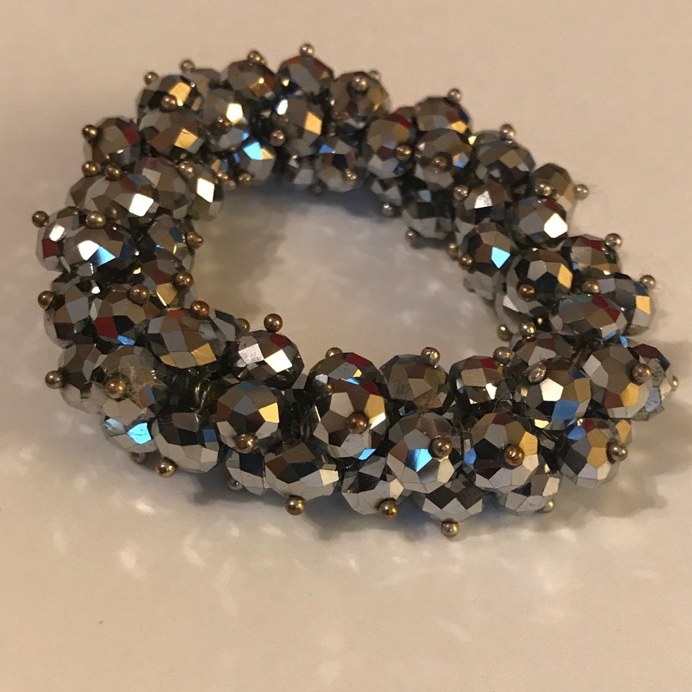 Silver Metallic Stretch Bracelet