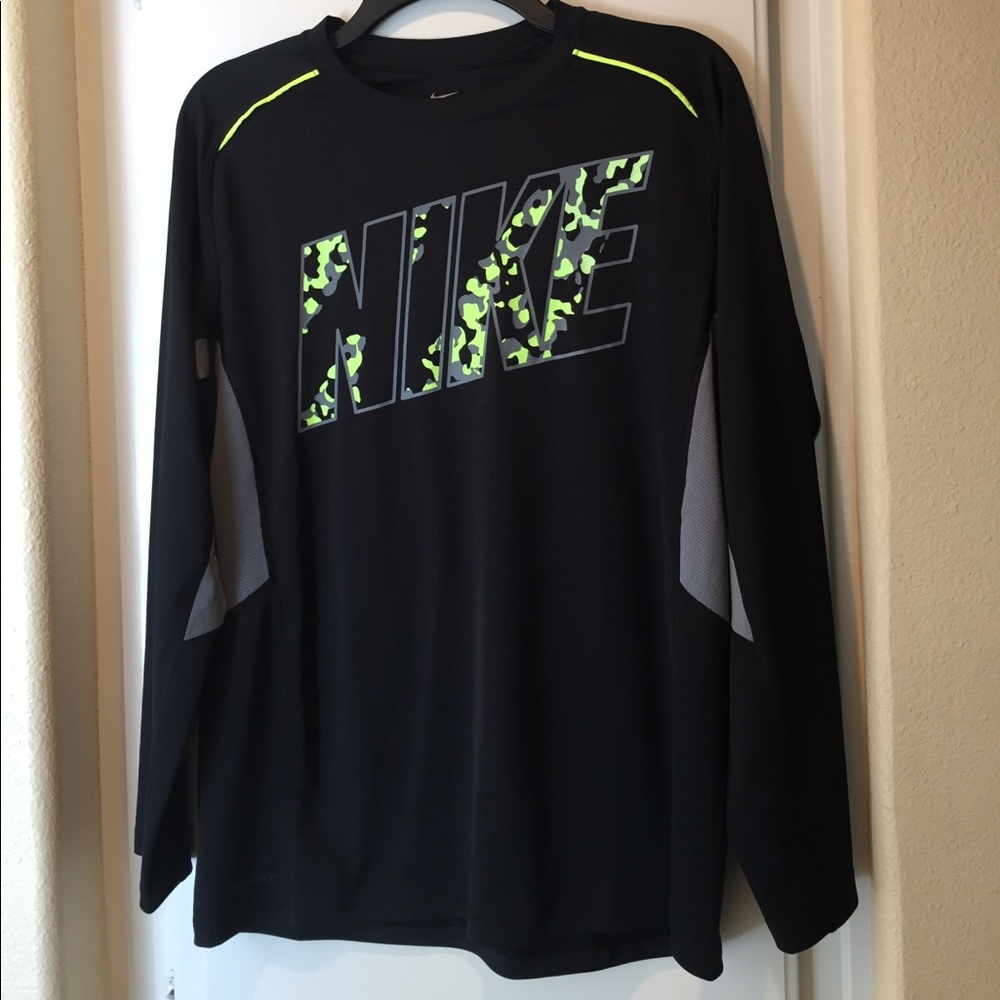NIKE BOYS DRI-FIT LONG SLEEVE T