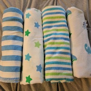 Set of 4 Receiving Blankets