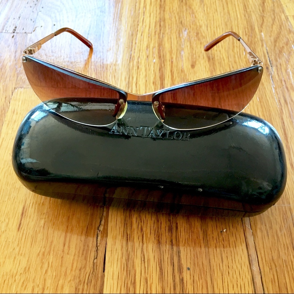 Gradient Gold Frameless Sunglasses EUC