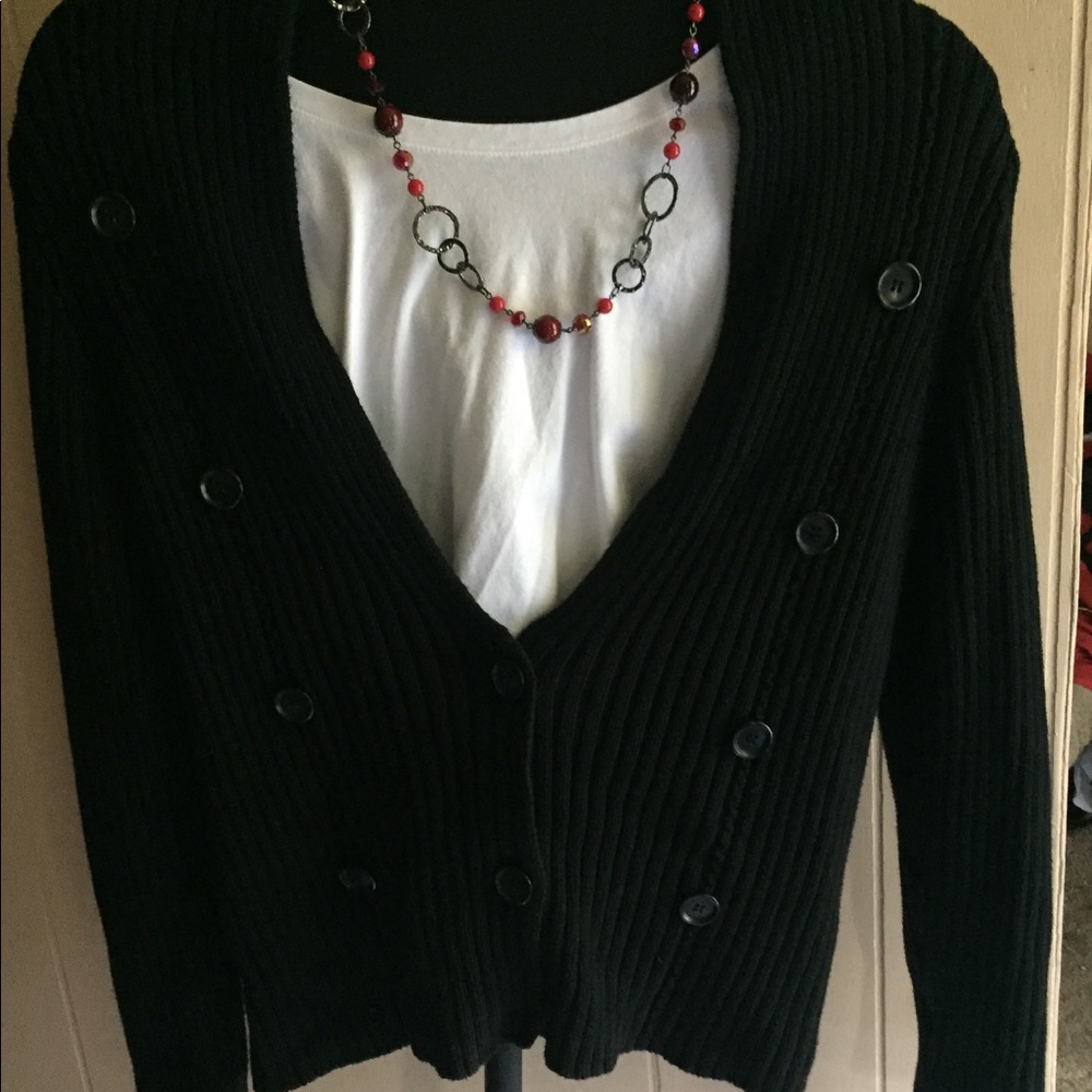 Christopher Banks black sweater Sz large