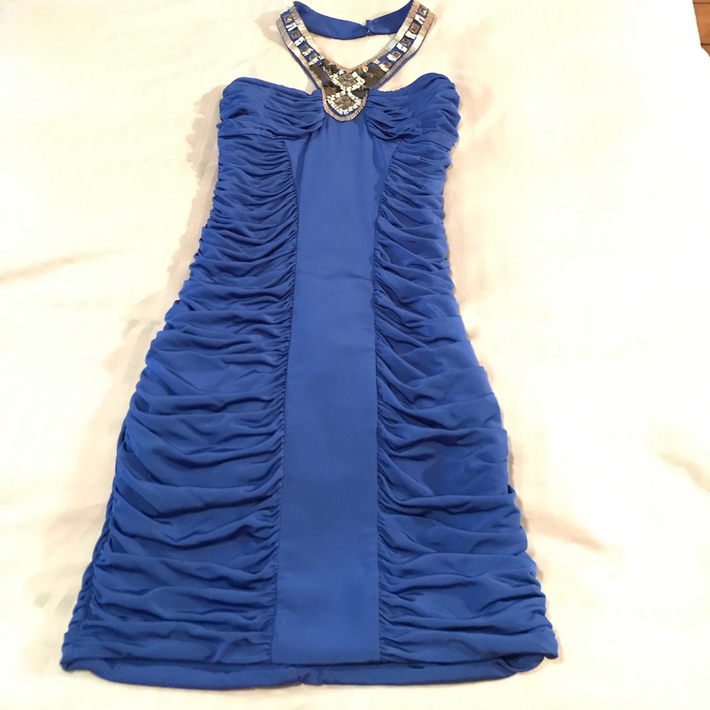 Blue bodycon dress
