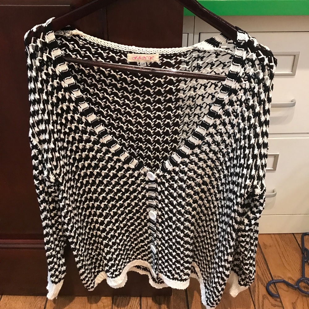 Black and white sweater