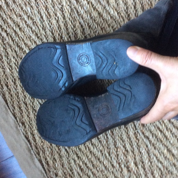 Grey and black belts & buckle boots leather suede - Picture 4 of 5