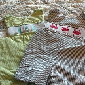 2 shortalls made by Stellybelly