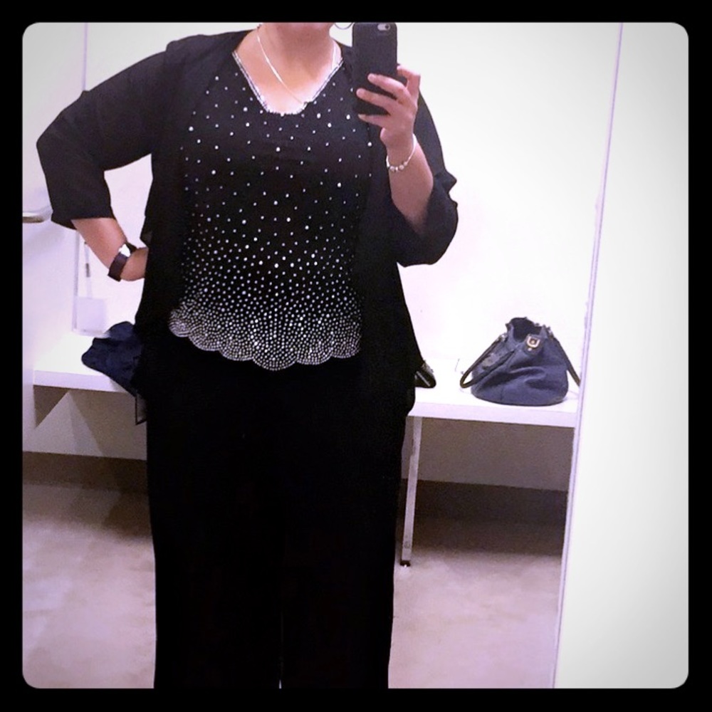 Formal Black beaded tank