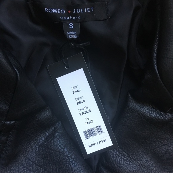 Romeo + Juliet Couture  faux leather jacket - Picture 3 of 7