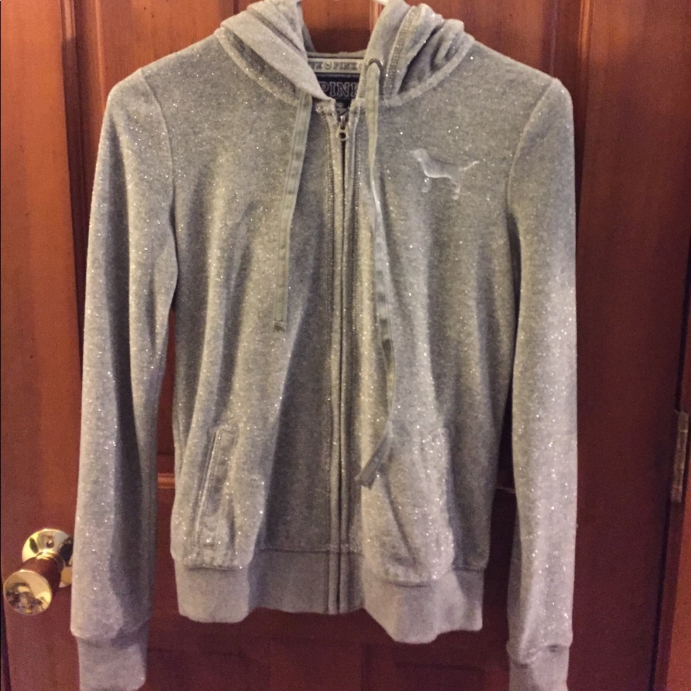 Pink sequin hoodie