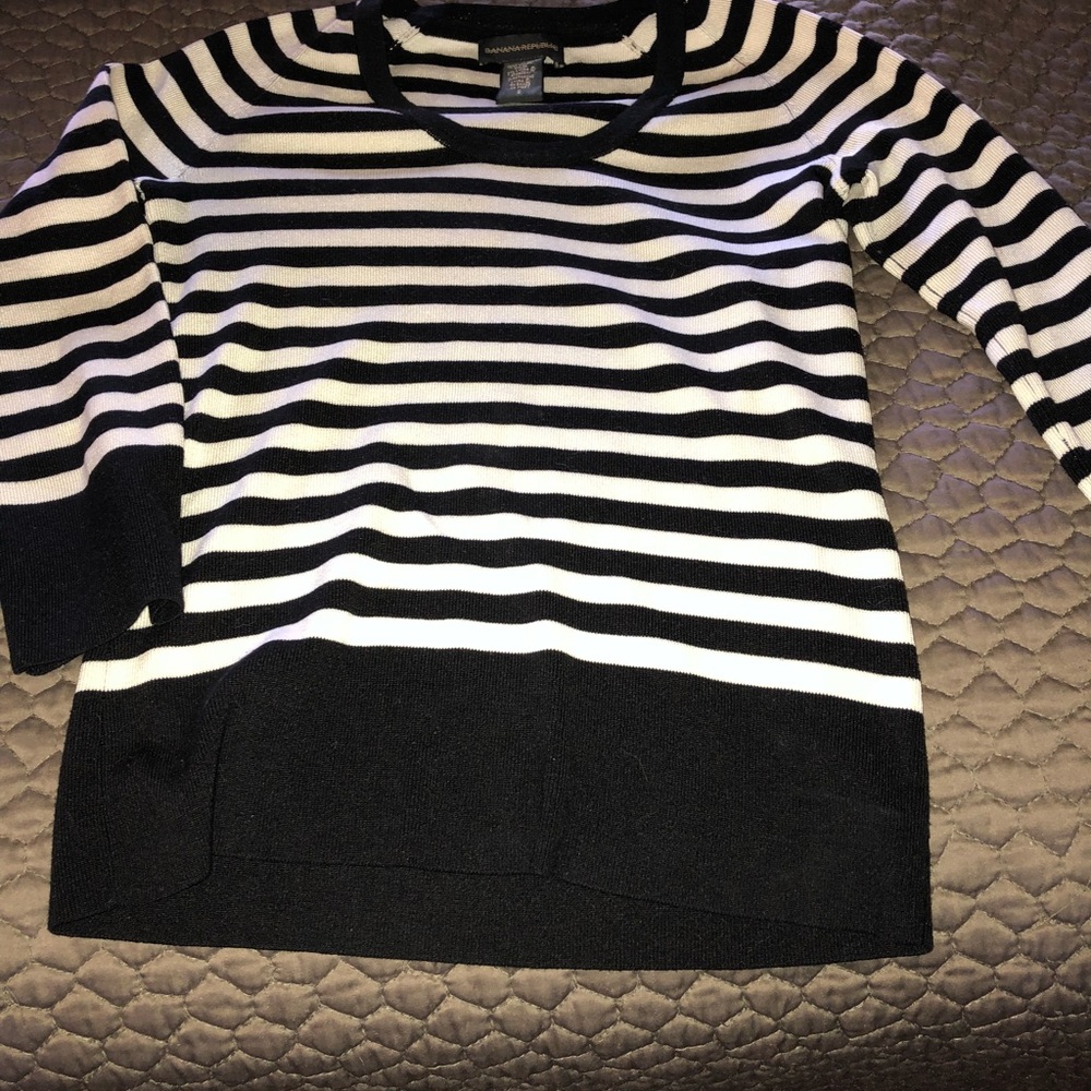 Banana Republic black & white striped sweater
