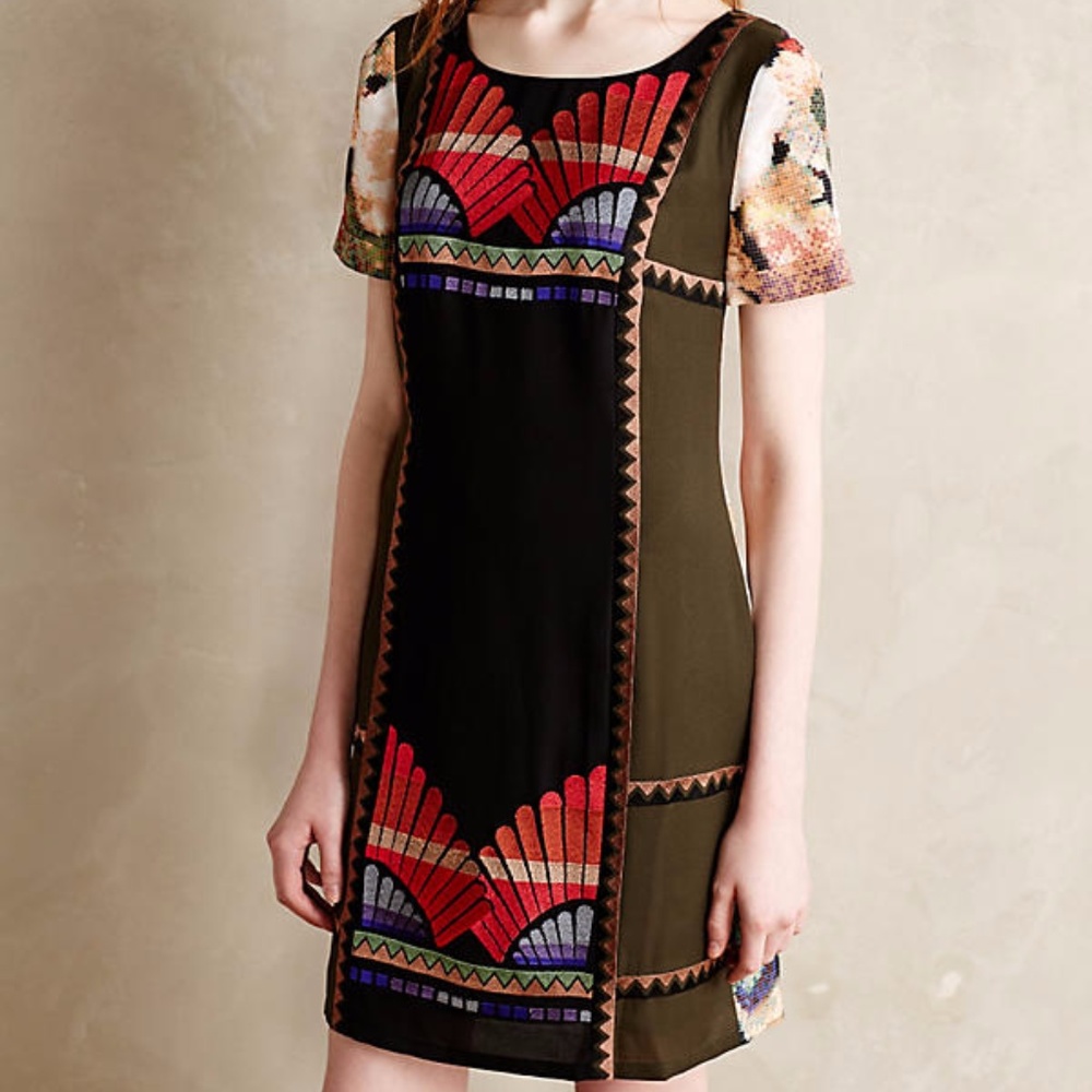 Anthropologie Ranna Gill Fanned Vignette Dress