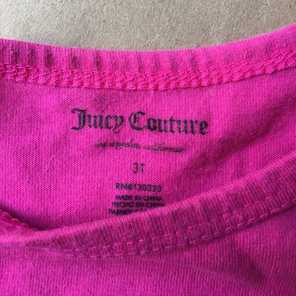 JUICY COUTURE PINK TEE 3T - Picture 3 of 3