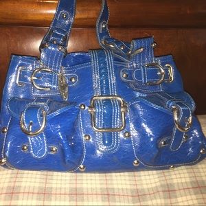 Bright blue purse