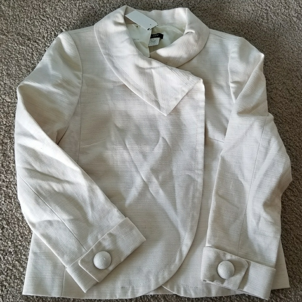 NWT J. CREW Swing Jacket in Cream - Picture 2 of 5