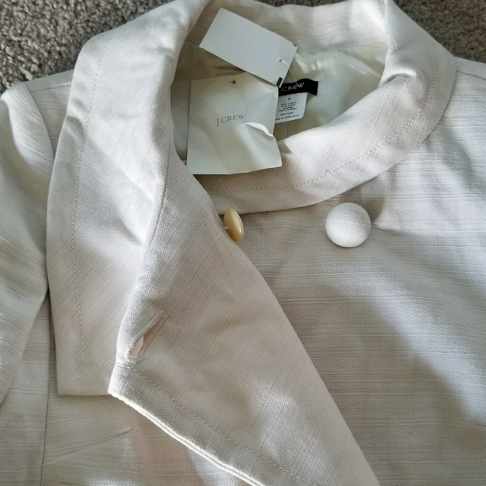 NWT J. CREW Swing Jacket in Cream - Picture 3 of 5