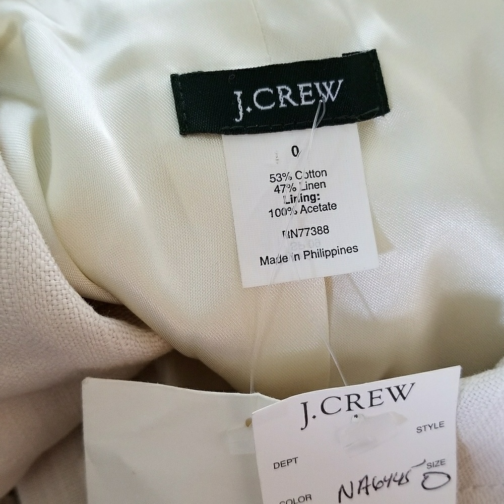 NWT J. CREW Swing Jacket in Cream - Picture 5 of 5
