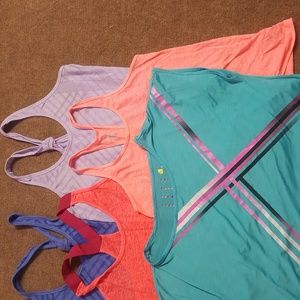 4 gym tanks old navy  and 1 gym shirt