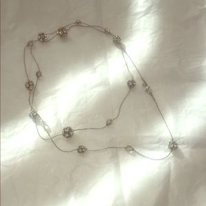 Loft Long Silver Necklace - Great for Layering!