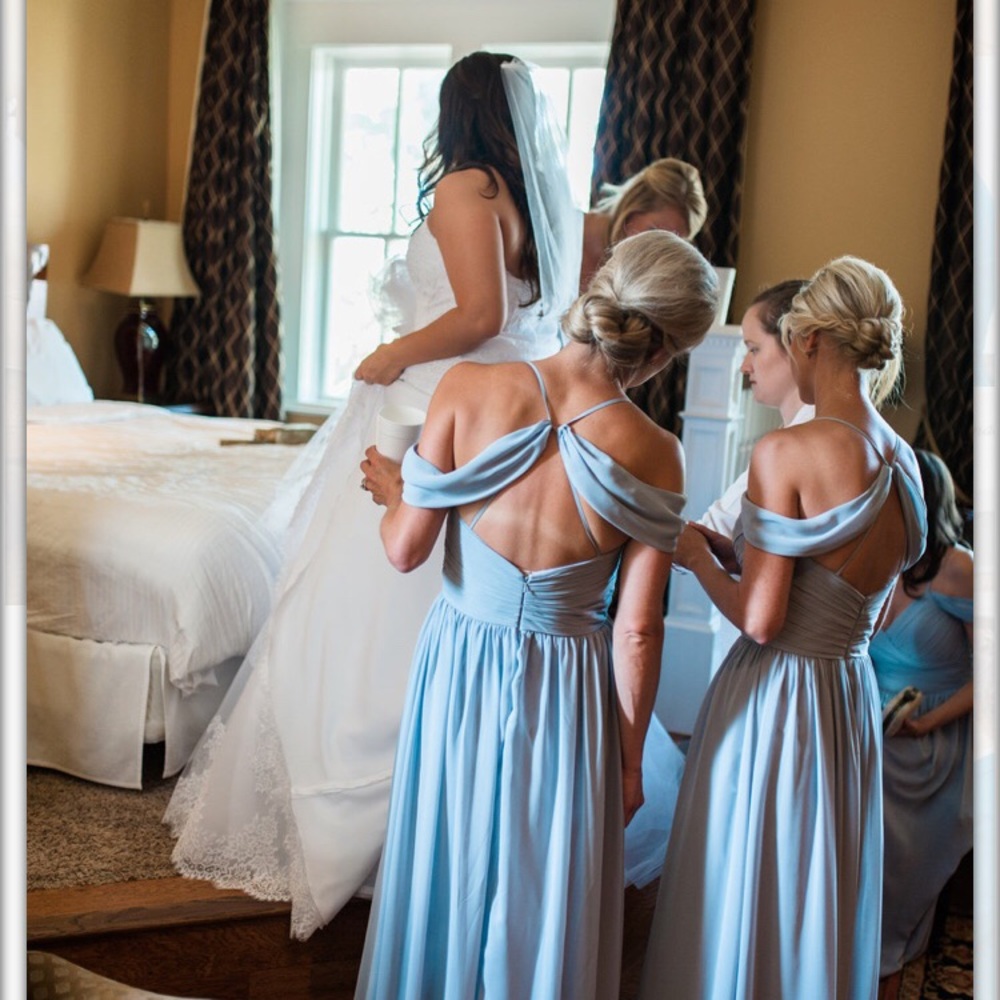 Hayley Paige dress in Platinum style #5663