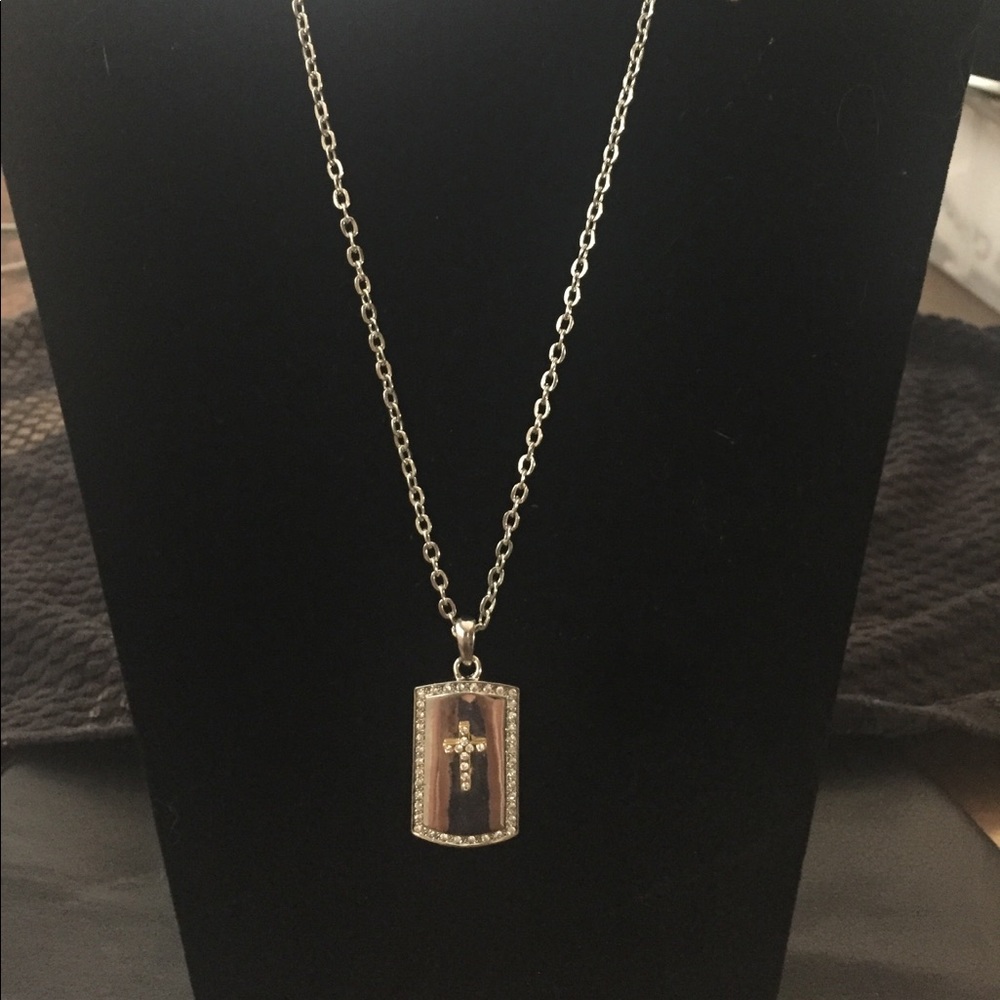 Crystal detail Cross Necklace